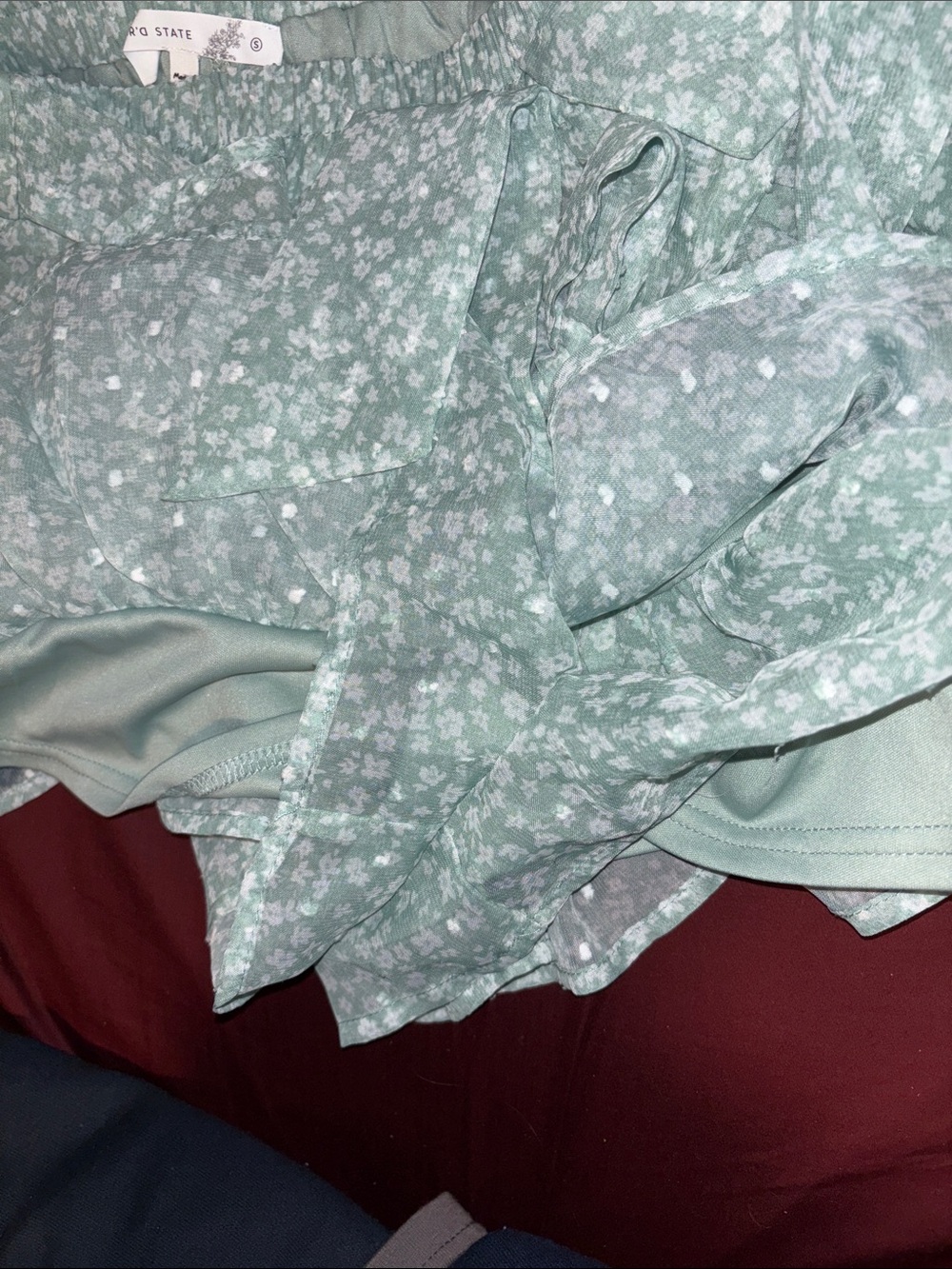 NWOT Small Green Floral Skort - Picture 4 of 4